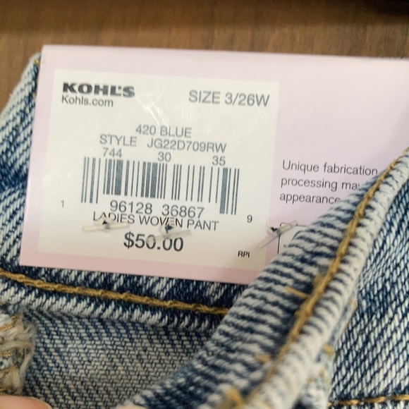 Relist 5/17❌ So Notch waist Super High rise Wide Leg raw hem jean - Picture 9 of 16